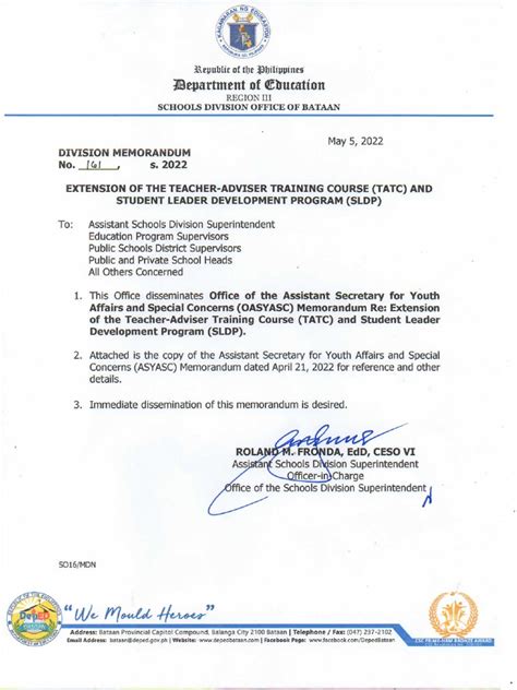2022 Division Memoranda .